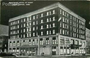 IA, Cedar Rapids, Iowa, Montrose Hotel, Night