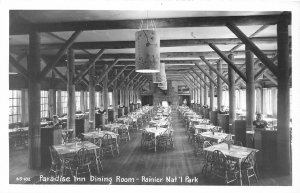 H91/ Rainier National Park Washington RPPC Postcard c1940s Paradise Inn 136