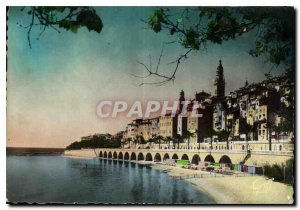 Postcard Moderne Menton Old City