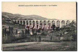 Postcard Old Mussy sous Dun Saone et Loire Viaduct