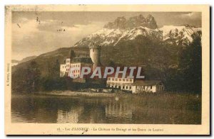 CARTE Postale Old Lake Annecy Le Chateau de Duingt and the dent of Lanton