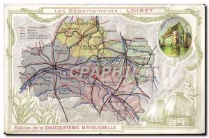 Old Postcard geographical maps of Chocolaterie & # 39Aiguebelle Loiret Chatea...