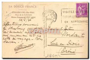 Old Postcard Strasbourg Bas Rhin place of the XV century Cathedrale Maison Ka...