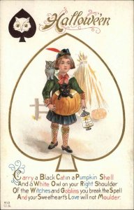 Halloween Little Boy Scottish Costume Nash H13 c1910 Embossed Postcard