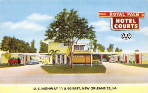 Royal Palm Hotel Courts Motel US Highway 11 New Orleans Louisiana postcard