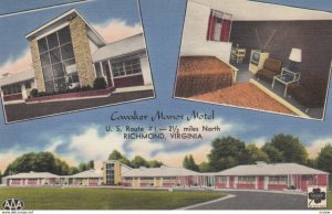 RICHMOND, Virginia, 1930-40s; Cavalier Manor Motel, U.S. Route # 1, 3-views