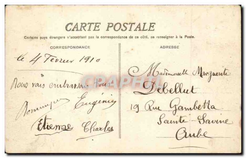 Crue of the Seine Paris Old Postcard Floods Auteuil Rue Gros