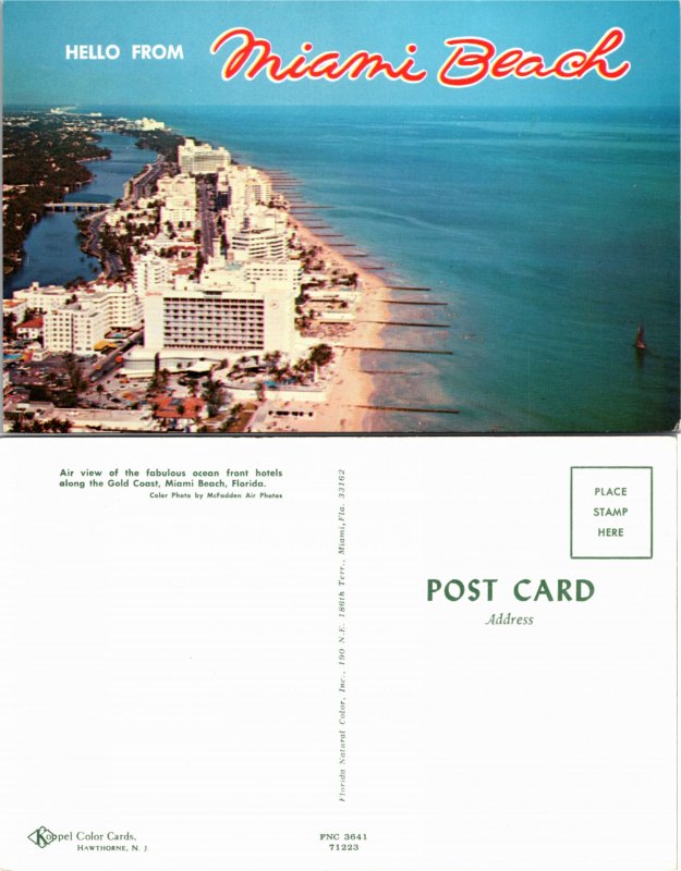 Postcard - Hello from Miami Beach, Florida