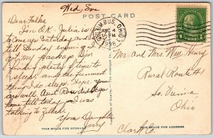 Columbus Ohio 1938 Postcard Administration Building Ohio State University