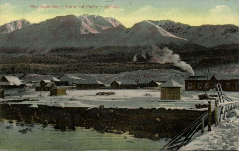 argentina, USHUAIA, Tierra del Fuego, Panorama (1910s) Postcard