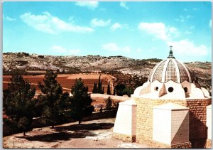 VINTAGE CONTINENTAL SIZED POSTCARD VIEW OF BETHLEHEM FROM SHEPHER'S FIELD JORDAN