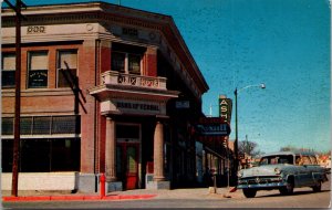 Postcard Parcel Post Bank of Vernal Utah, Rexall Drug Store Street Scene