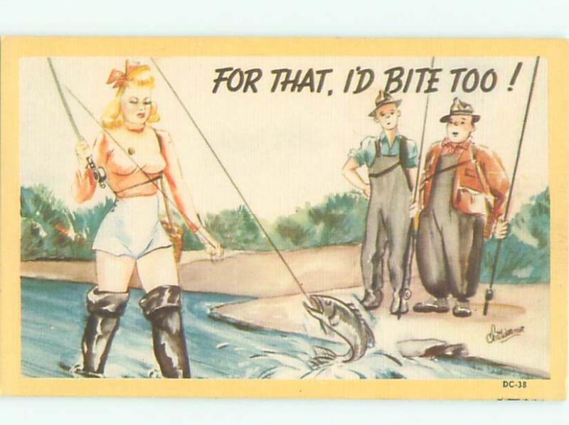 Pin up Girl fishing poster in vintage style 19187811 Vector Art at