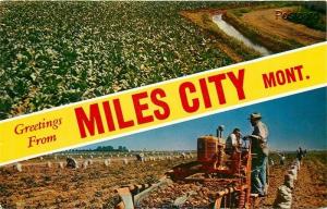 MT, Miles City, Montana, Multi View, Farming, Scenic Art No. C8059G