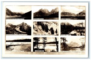 Sawtooth Mountains Idaho RPPC Photo Postcard Mountains Exterior Multiview c1940