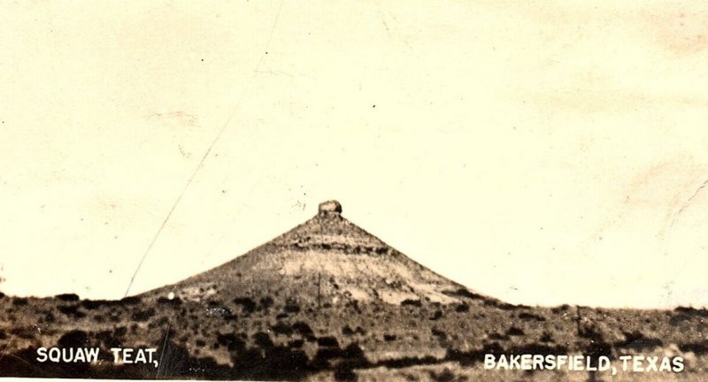 1940s BAKERSFIELD TEXAS SQUAW TEAT LANDSCAPE FOX PHOTO RPPC POSTCARD P1260