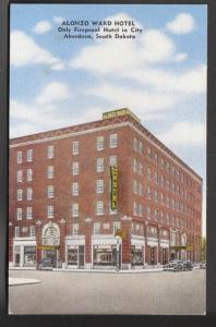 Alonzo Ward Hotel Aberdeen South Dakota Post Card PPC798