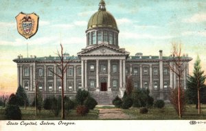Vintage Postcard State Capitol Building Offices of the Governor Salem Oregon OR