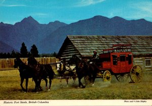 Canada British Columbia Fort Steele Stagecoach Delivering The Royal Mail