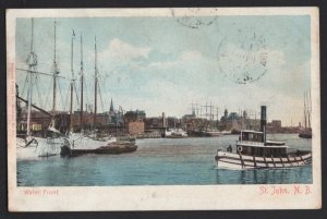 New Brunswick ST. JOHN Water Front Boats pm1907 ~ WB