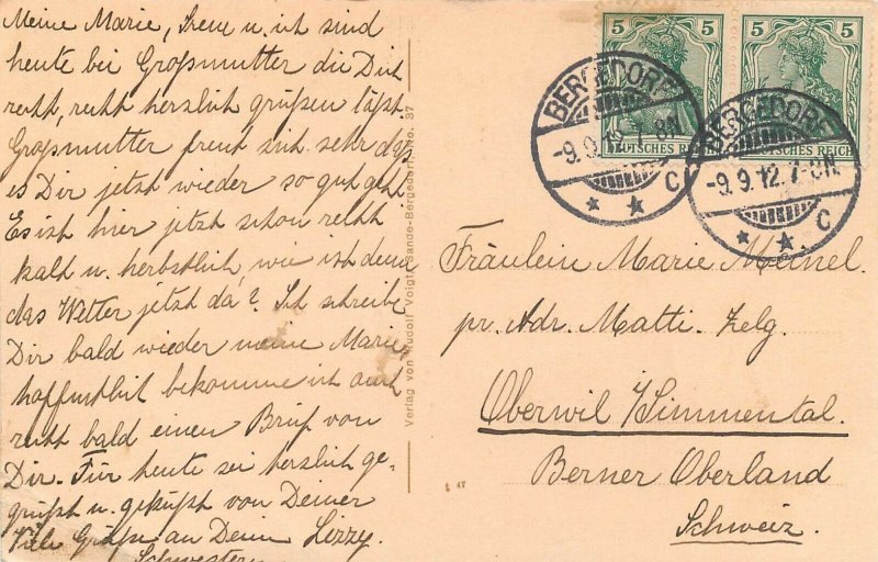 AK 1912 Germany Sande Lohbrugge Marktplatz