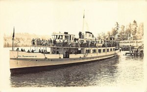 Lake Winnipesaukee NH Steamer Mt Washington II Real Photo Postcard