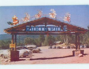 Pre-1980 OLD CARS AT ENTRANCE SIGN North Pole - Wilmington NY hn1412@