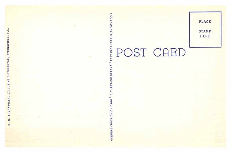 Postcard BUILDING SCENE Springfield Illinois IL AS6817