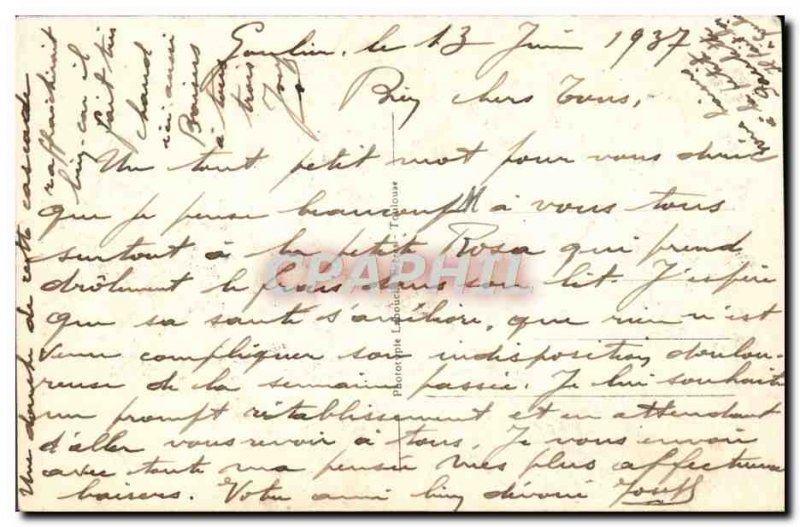 Old Postcard Vicdessos Great waterfall Caraoucou