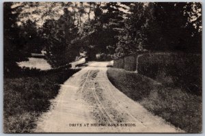 Postcard Lake Simcoe c1913 Drive At Briars Driveway Resort & Spa Slogan Cancel