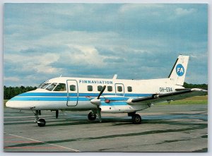 Airplane Postcard Finnaviation Airlines Embraer Bandeirante 11OP1 OH-EBA CN5