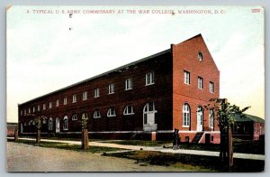 US Army Commissary at The War College   Washington DC  Postcard  c1901