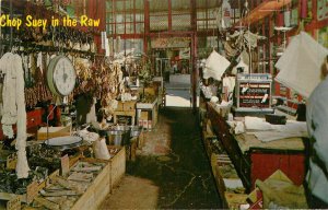 Vintage Postcard Chop Suey in the Raw~Interior Chinatown Food Shop San Francisco