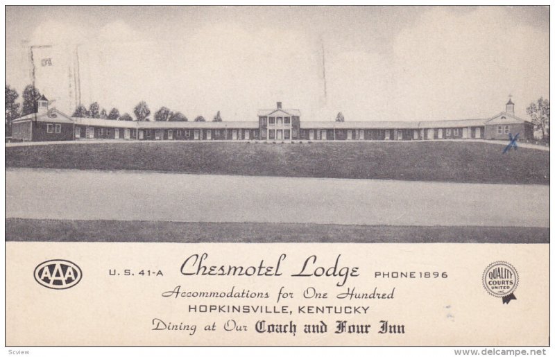 Chesmotel Lodge , HOPINSVILLE , Kentucky , PU-1953