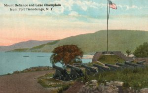 Vintage Postcard 1910's Mt. Defiance & Lake Champlain from Fort Ticonderoga N.Y.