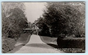 RPPC  OCONOMOWOC, Wisconsin WI ~ Lac La Belle SHUFELDT'S RESIDENCE  Postcard