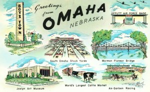 Vintage Postcard Largest City Greetings From Omaha Nebraska