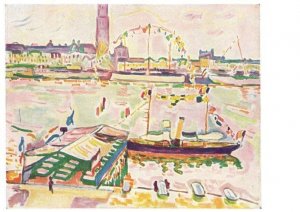 Georges Braque Le Port D'Anvers Swiss Basel Art Painting Postcard