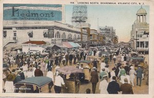 Atlantic City NJ Boardwalk, Amusement Area, 1925, People, Shops, Signs, Ads