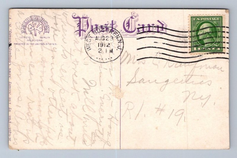 HIGH SCHOOL SAUGERTIES NEW YORK POSTCARD 1912