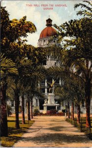 South Africa Durban Town Hall From The Gardens Vintage Postcard C108