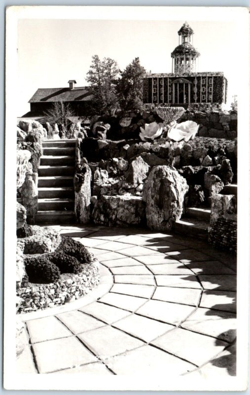 c1940s  Deschutes Co, OR Rock Garden RPPC Rasmus Petersons Real Photo A130