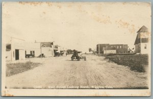 WIGGINS CO MAIN STREET ANTIQUE REAL PHOTO POSTCARD RPPC