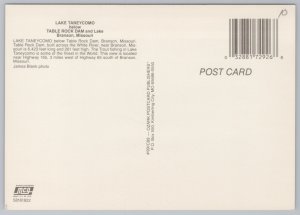 Branson MO~Air View Lake Taneycomo @ Table Rock Dam~Continental Postcard