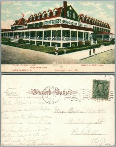LONG ISLAND NY ROCKAWAY PARK INN HOTEL 1908 ANTIQUE POSTCARD