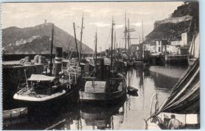 SAN SEBASTIAN (Donostia) SPAIN  Harbor MUELLE BARCOS PESQUEROS c1910s  Postcard