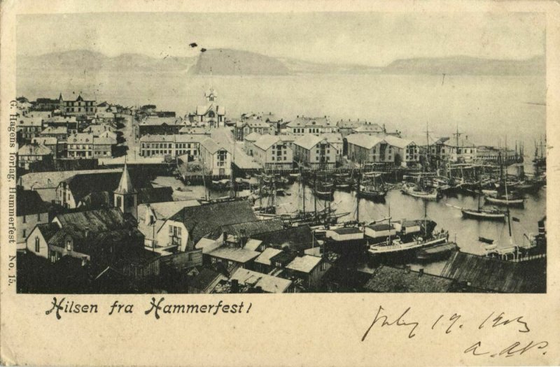 norway norge, HAMMERFEST, Panorama (1903) Postcard