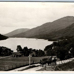 c1920s Unknown Scenic England RPPC Birds Eye Horse Carriage Farm Real Photo A141