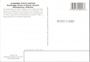 Continental Postcard Alabama State Capitol Montgomery, Alabama CE14