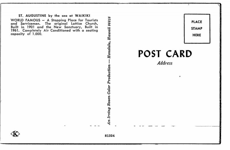 Hawaii St Augustine Waikiki 3 Screen Shots on the Pacific Postcard